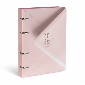 Тетрадь со см.блоком 120 л. А5 кл. на кольцах LOREX PURE LOVE мел. карт. да, soft touch, фольга.