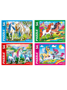 ПАЗЛЫ 54 элемента. Чудесные единороги №2. Арт. П54-2618 кратно 32