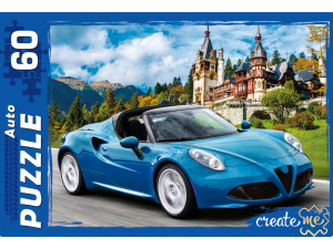 63. ПАЗЛЫ 60 элементов. МАШИНА НА ТРАССЕ (Арт. У60-5915)