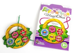 Шнуровка деревянная /Цветочное лукошко/