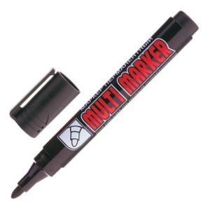 Маркер перманентный CROWN /Multi Marker/, ЧЕРНЫЙ, круглый наконечник, 3 мм, CPM-800