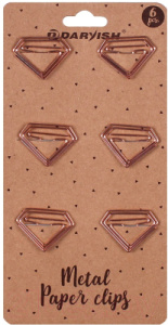 Скрепки металлические /Кристалл/ /Darvish/ 6шт/уп (набор)