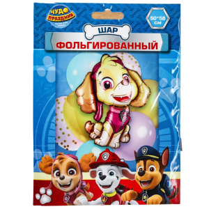 Шар фольгированная фигура щенячий патруль Скай 50*58 см ЧУДО ПРАЗДНИК в кор.300шт