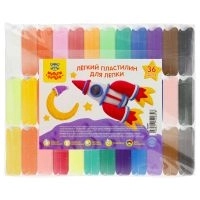 Легкий пластилин для лепки Мульти-Пульти, 36 цветов, 360г, прозрачный пакет ЛП_52289