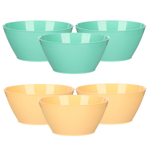Набор салатников 3шт 2,5л, пластик, 2 цвета