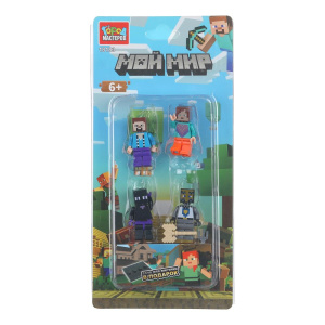 Конструктор фигурки мой мир 4шт Город мастеров в кор.2*192шт