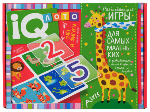 Пластиковое лото для малышей.4+.Счёт и фигуры. Подбери число.