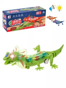 Ящерица эл., свет, звук, эл. пит.  ААх3 шт., не вх.в компл., в ассорт.,  кор.