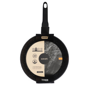 SATOSHI Стоун Сковорода литая d26см, антипригарное покрытие Мрамор, индукция (10702070/060325/508199