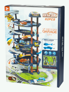 Парковка 6-уровневая /Город/: парковка с лифтом, с подсветкой, звуком, 13 машинок с металлическим ко