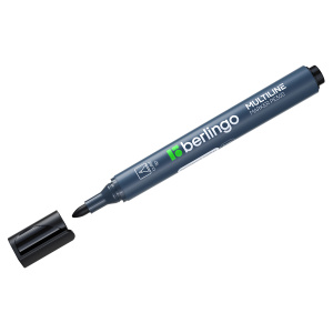 Маркер перманентный Berlingo /MultiLine PE300/ черный, пулевидный, 3мм BMc_16201