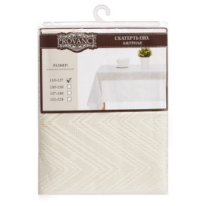 PROVANCE Милк Скатерть ПВХ 110х137см ажурная, листья (10702070/040124/3002755, Китайская Народная Ре