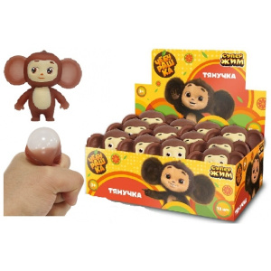 Игрушка-антистресс тянучка, без наполнения, дисплей Чебурашка Супер Жим уп-12шт в кор.4уп