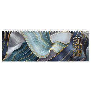 Планинг датированный 2024 арт. 64650 ГОЛУБАЯ ФАКТУРА / 290х100 мм, 64 л., гребень по длинной стороне